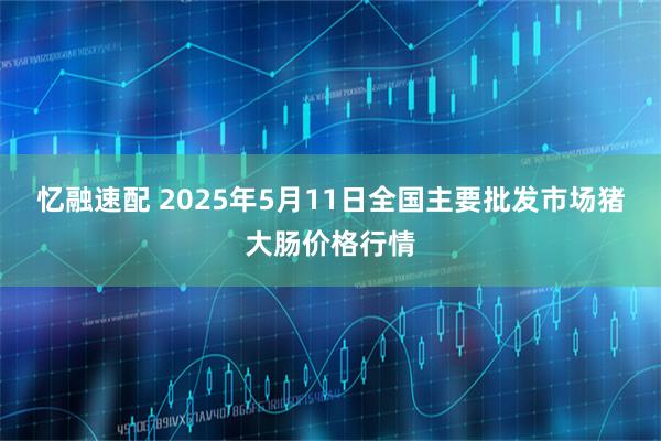 忆融速配 2025年5月11日全国主要批发市场猪大肠价格行情